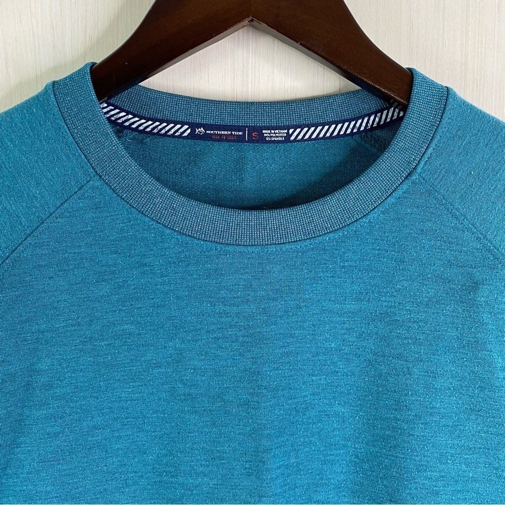 Southern Tide Men’s Anchorage Long Sleeve Pullover Crew Neck Teal Small - Picture 5 of 8